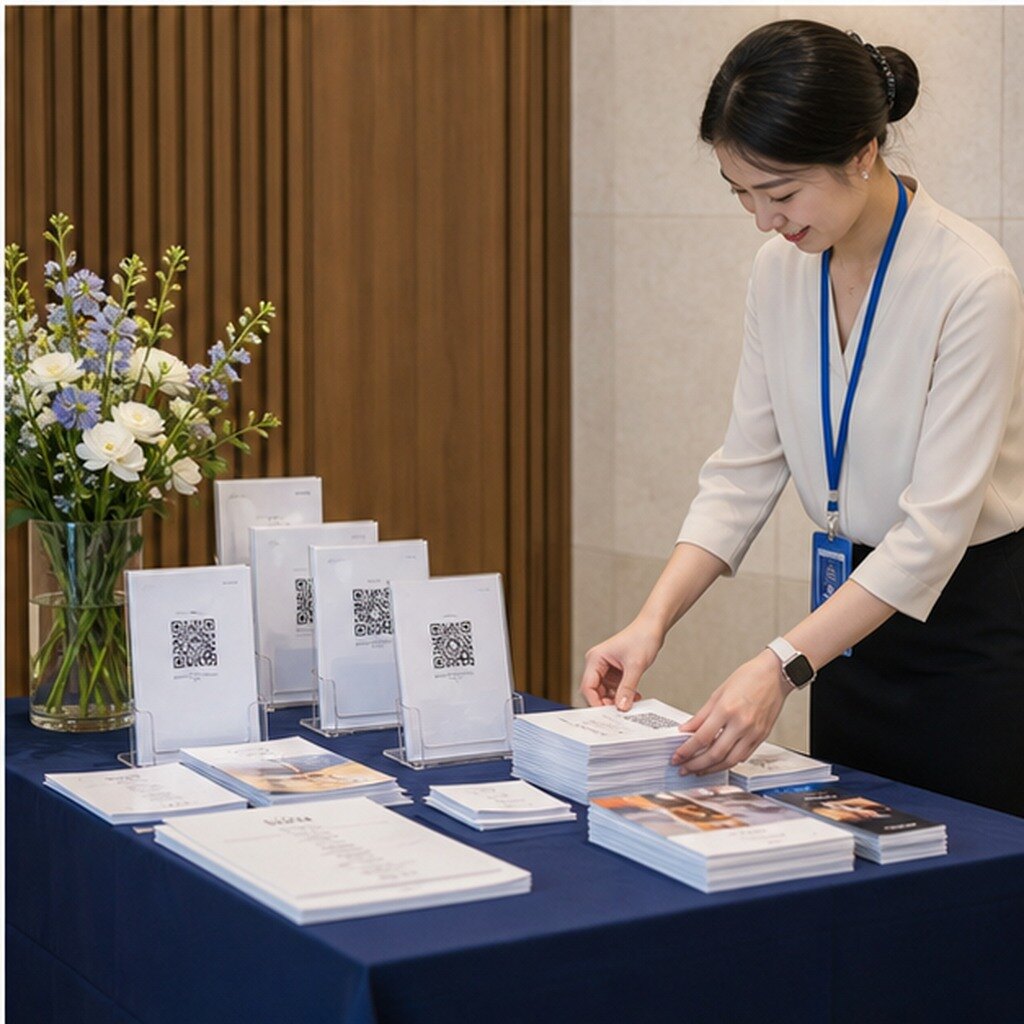 행사 방명록 접수 테이블