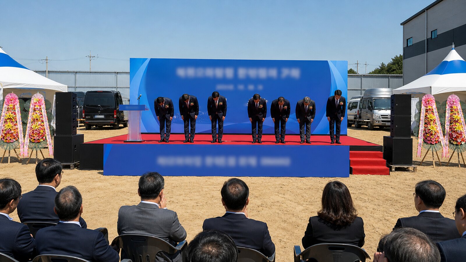 준공식 테이프커팅 진행 장면